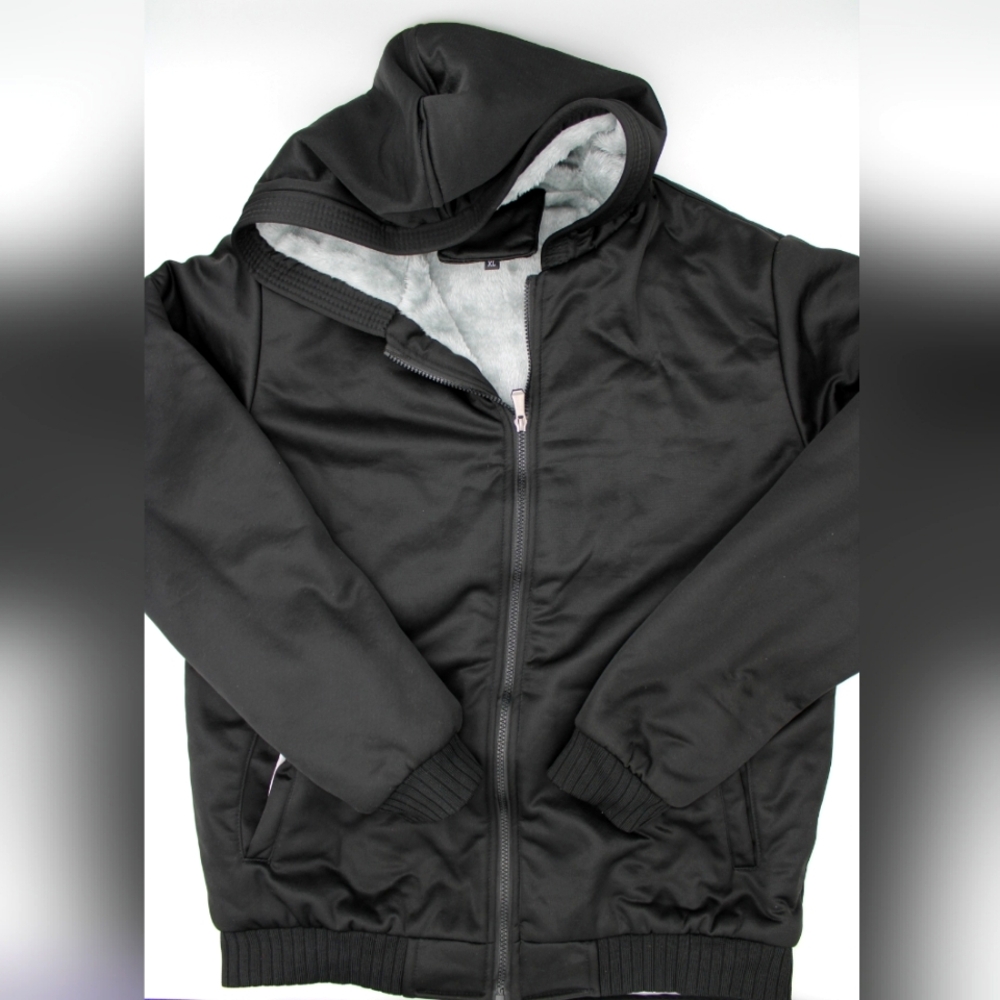 Women’s Black and Gray Bomber Jacket (Size XL)